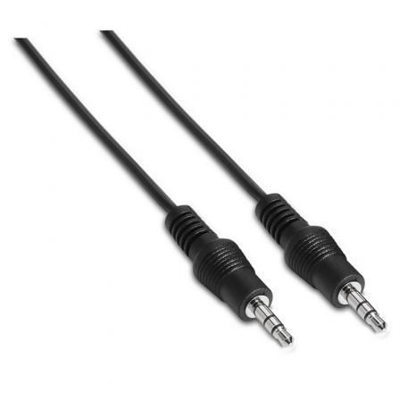 Cable Estéreo Aisens A128 - 0141/ Jack 3.5 Macho - Jack 3.5 Macho/ Hasta 0.1W/ 30cm/ Negro - Tiensol