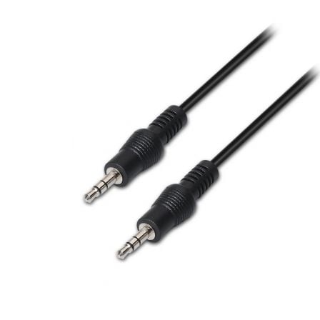 Cable Estéreo Aisens A128 - 0143/ Jack 3.5 Macho - Jack 3.5 Macho/ Hasta 0.1W/ 3m/ Negro - Tiensol