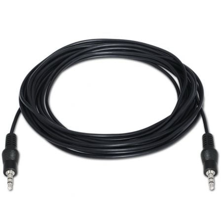 Cable Estéreo Aisens A128 - 0143/ Jack 3.5 Macho - Jack 3.5 Macho/ Hasta 0.1W/ 3m/ Negro - Tiensol