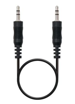 Cable Estéreo Nanocable 10.24.0100/ Jack 3.5 Macho - Jack 3.5 Macho/ 30cm/ Negro - Tiensol