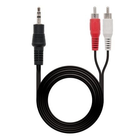 Cable Estéreo Nanocable 10.24.0301/ Jack 3.5 Macho - RCA Macho/ 1.5m/ Negro - Tiensol