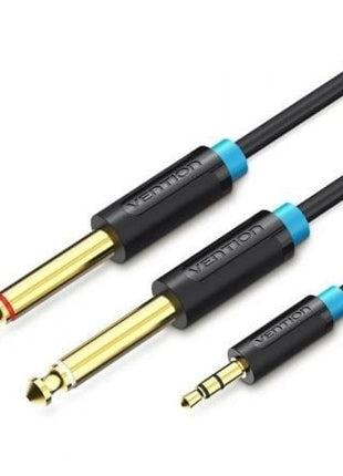 Cable Estéreo Vention BACBD/ Jack 3.5 Macho - 2x Jack 6.5 Macho/ 50cm/ Negro - Tiensol