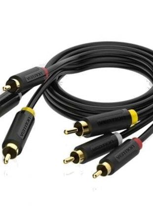 Cable Estéreo Vention BCABH/ 3x RCA Macho - 3x RCA Macho/ 2m/ Negro - Tiensol