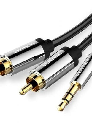 Cable Estéreo Vention BCFBF/ Jack 3.5 Macho - 2x RCA Macho/ 1m/ Negro - Tiensol