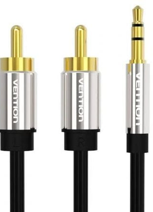 Cable Estéreo Vention BCFBF/ Jack 3.5 Macho - 2x RCA Macho/ 1m/ Negro - Tiensol