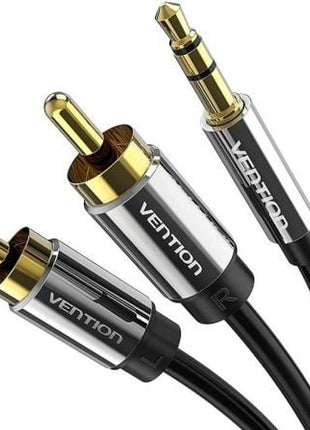 Cable Estéreo Vention BCFBI/ Jack 3.5 Macho - 2x RCA Macho/ 3m/ Negro - Tiensol