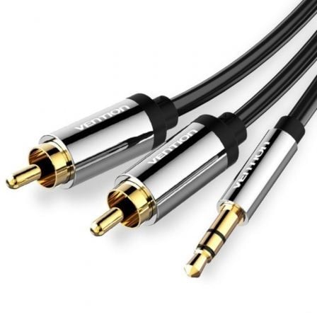 Cable Estéreo Vention BCFBI/ Jack 3.5 Macho - 2x RCA Macho/ 3m/ Negro - Tiensol