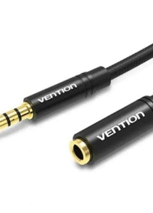 Cable Estéreo Vention BHBBG/ Jack 3.5 Macho - Jack 3.5 Hembra/ 1.5m/ Negro - Tiensol