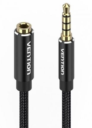 Cable Estéreo Vention BHCBD/ Jack 3.5 Macho - Jack 3.5 Hembra/ 50cm/ Negro - Tiensol