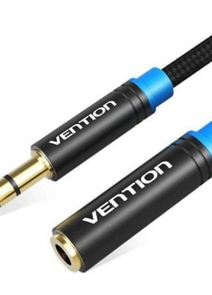 Cable Estéreo Vention VAB - B06 - B050 - M/ Jack 3.5 Macho - Jack 3.5 Hembra/ 50cm/ Negro - Tiensol