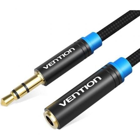 Cable Estéreo Vention VAB - B06 - B050 - M/ Jack 3.5 Macho - Jack 3.5 Hembra/ 50cm/ Negro - Tiensol