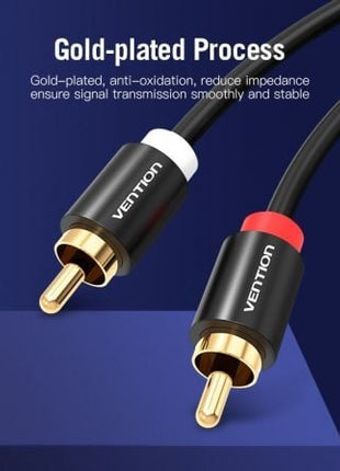 Cable Estéreo Vention VAB - R06 - B150/ 2x RCA Macho - 2x RCA Macho/ 1.5m/ Negro - Tiensol