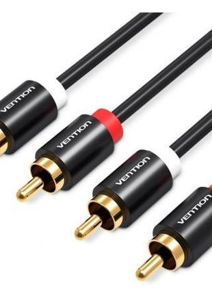 Cable Estéreo Vention VAB - R06 - B150/ 2x RCA Macho - 2x RCA Macho/ 1.5m/ Negro - Tiensol