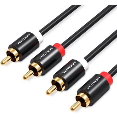 Cable Estéreo Vention VAB - R06 - B300/ 2x RCA Macho - 2x RCA Macho/ 3m/ Negro - Tiensol