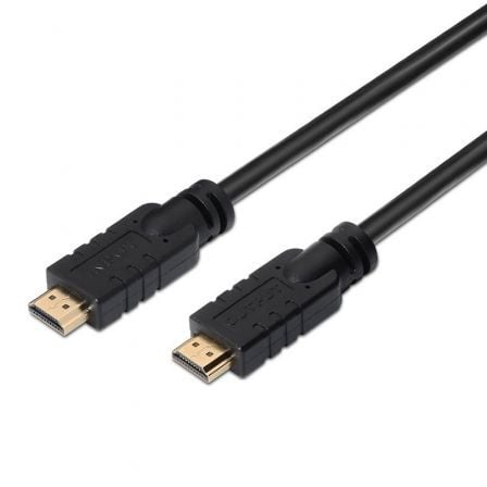 Cable HDMI 1.4 Aisens A119 - 0104/ HDMI Macho - HDMI Macho/ Hasta 10W/ 720Mbps/ 20m/ Negro - Tiensol