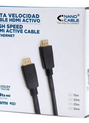 Cable HDMI 1.4 Nanocable 10.15.1815/ HDMI Macho - HDMI Macho/ 15m/ Negro - Tiensol