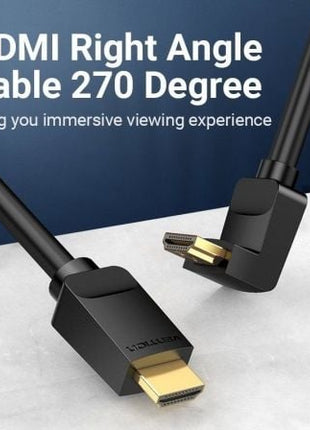 Cable HDMI 2.0 4K Acodado Vention AAQBF/ HDMI Macho - HDMI Macho/ 1m/ Negro - Tiensol