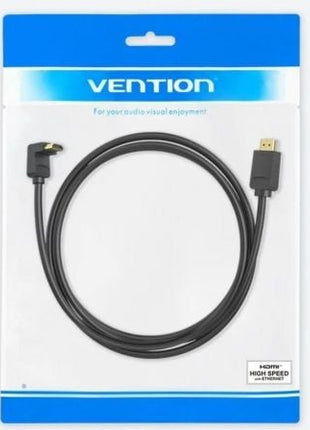 Cable HDMI 2.0 4K Acodado Vention AAQBF/ HDMI Macho - HDMI Macho/ 1m/ Negro - Tiensol