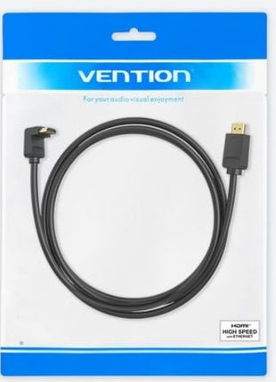 Cable HDMI 2.0 4K Acodado Vention AAQBG/ HDMI Macho - HDMI Macho/ 1.5m/ Negro - Tiensol