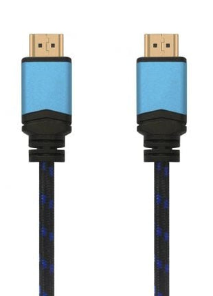 Cable HDMI 2.0 4K Aisens A120 - 0355/ HDMI Macho - HDMI Macho/ Hasta 10W/ 2250Mbps/ 50cm/ Negro y Azul - Tiensol