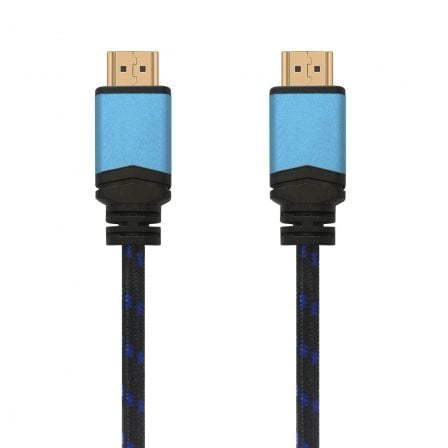 Cable HDMI 2.0 4K Aisens A120 - 0355/ HDMI Macho - HDMI Macho/ Hasta 10W/ 2250Mbps/ 50cm/ Negro y Azul - Tiensol