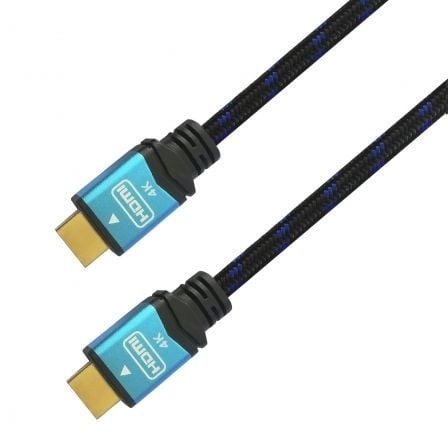 Cable HDMI 2.0 4K Aisens A120 - 0355/ HDMI Macho - HDMI Macho/ Hasta 10W/ 2250Mbps/ 50cm/ Negro y Azul - Tiensol