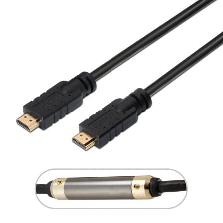 Cable HDMI 2.0 4K Aisens A120 - 0375/ HDMI Macho - HDMI Macho/ Hasta 10W/ 2250Mbps/ 25m/ Negro - Tiensol