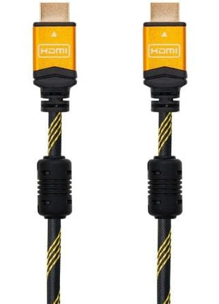 Cable HDMI 2.0 4K Nanocable 10.15.1602/ HDMI Macho - HDMI Macho/ 1.5m/ Negro/ Naranja - Tiensol