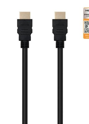 Cable HDMI 2.0 4K Nanocable 10.15.3600/ HDMI Macho - HDMI Macho/ 50cm/ Certificado/ Negro - Tiensol