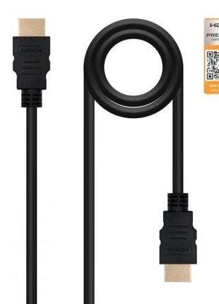 Cable HDMI 2.0 4K Nanocable 10.15.3601 - L150/ HDMI Macho - HDMI Macho/ 1.5m/ Certificado/ Negro - Tiensol