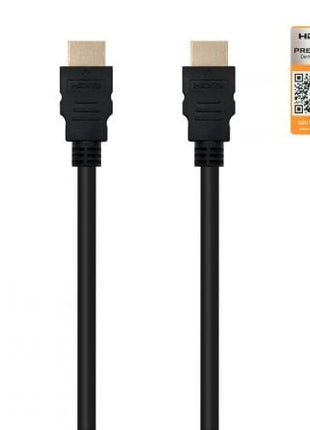 Cable HDMI 2.0 4K Nanocable 10.15.3602/ HDMI Macho - HDMI Macho/ 2m/ Certificado/ Negro - Tiensol