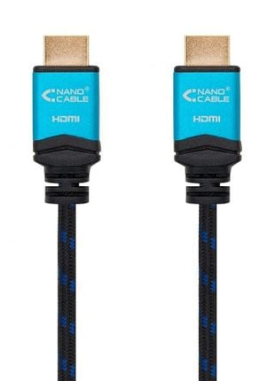 Cable HDMI 2.0 4K Nanocable 10.15.3700/ HDMI Macho - HDMI Macho/ 0.5m/ Negro/ Azul - Tiensol