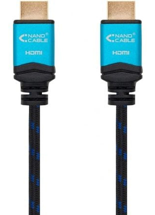 Cable HDMI 2.0 4K Nanocable 10.15.3705/ HDMI Macho - HDMI Macho/ 5m/ Negro/ Azul - Tiensol