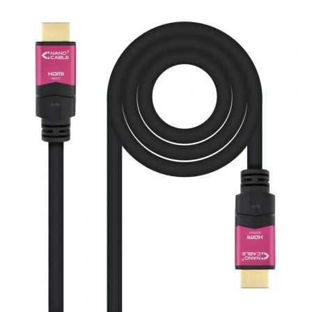 Cable HDMI 2.0 4K Nanocable 10.15.3715/ HDMI Macho - HDMI Macho/ 15m/ Negro - Tiensol