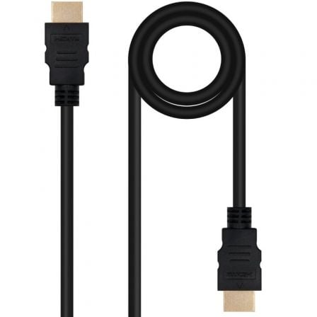 Cable HDMI 2.0 4K Nanocable 10.15.3800/ HDMI Macho - HDMI Macho/ 50cm/ Negro - Tiensol