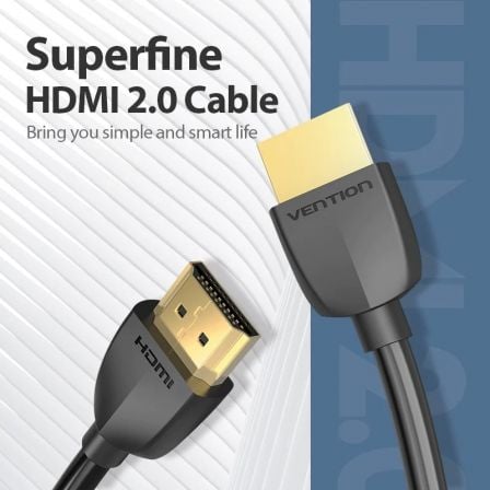 Cable HDMI 2.0 4K Portatil Vention AAIBD/ HDMI Macho - HDMI Macho/ 50cm/ Negro - Tiensol