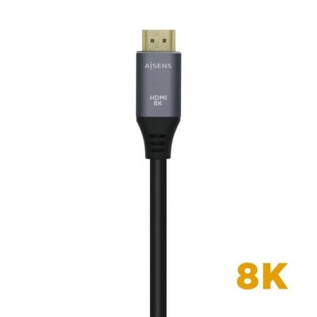 Cable HDMI 2.1 8K Aisens A150 - 0425/ HDMI Macho - HDMI Macho/ 50cm/ Gris Negro - Tiensol