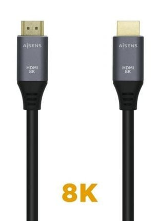 Cable HDMI 2.1 8K Aisens A150 - 0425/ HDMI Macho - HDMI Macho/ 50cm/ Gris Negro - Tiensol