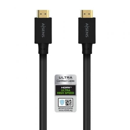 Cable HDMI 2.1 8K Aisens A150 - 0680/ HDMI Macho - HDMI Macho/ 5m/ Certificado/ Negro - Tiensol