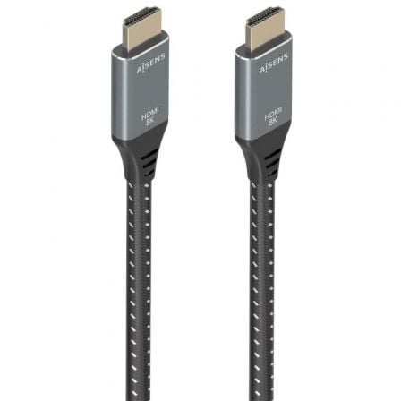 Cable HDMI 2.1 8K Aisens A150 - 0876/ HDMI Macho - HDMI Macho/ 5m/ Gris y Negro - Tiensol