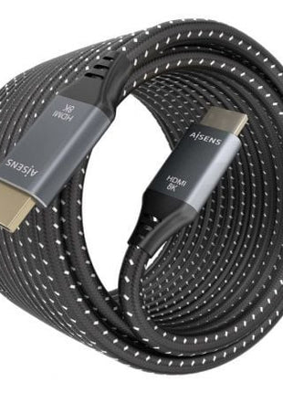 Cable HDMI 2.1 8K Aisens A150 - 0878/ HDMI Macho - HDMI Macho/ 10m/ Gris y Negro - Tiensol