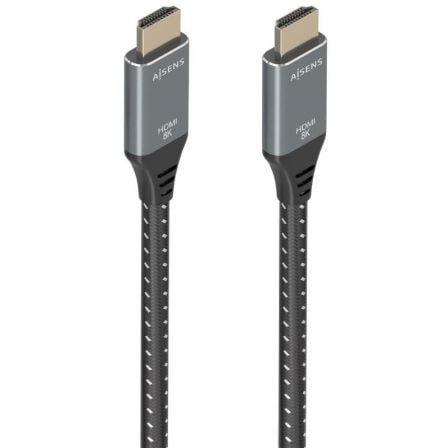 Cable HDMI 2.1 8K Aisens A150 - 0878/ HDMI Macho - HDMI Macho/ 10m/ Gris y Negro - Tiensol