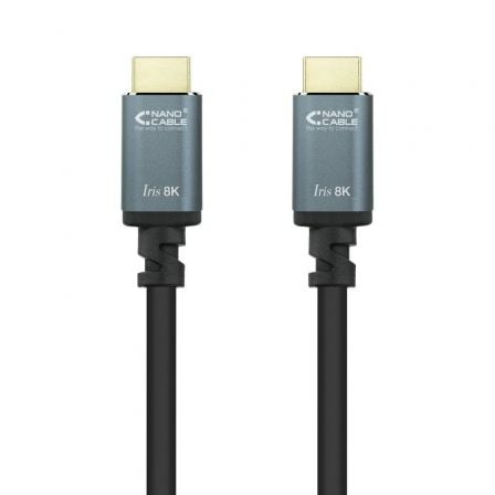 Cable HDMI 2.1 8K Nanocable 10.15.8001/ HDMI Macho - HDMI Macho/ 1m/ Negro - Tiensol