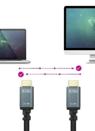 Cable HDMI 2.1 8K Nanocable 10.15.8001/ HDMI Macho - HDMI Macho/ 1m/ Negro - Tiensol