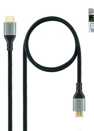 Cable HDMI 2.1 8K Nanocable 10.15.8101 - L150/ HDMI Macho - HDMI Macho/ 1.5m/ Certificado/ Negro - Tiensol