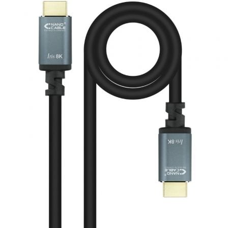 Cable HDMI 2.1 IRIS 8K Nanocable 10.15.8005/ HDMI Macho - HDMI Macho/ 5m/ Negro - Tiensol