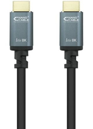 Cable HDMI 2.1 IRIS 8K Nanocable 10.15.8005/ HDMI Macho - HDMI Macho/ 5m/ Negro - Tiensol