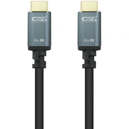 Cable HDMI 2.1 IRIS 8K Nanocable 10.15.8005/ HDMI Macho - HDMI Macho/ 5m/ Negro - Tiensol