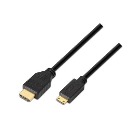 Cable HDMI Aisens A119 - 0115/ HDMI Macho - Mini HDMI Macho/ Hasta 10W/ 720Mbps/ 3m/ Negro - Tiensol