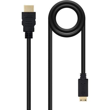 Cable HDMI Nanocable 10.15.0902/ HDMI Macho - Mini HDMI Macho/ 1.8m/ Negro - Tiensol